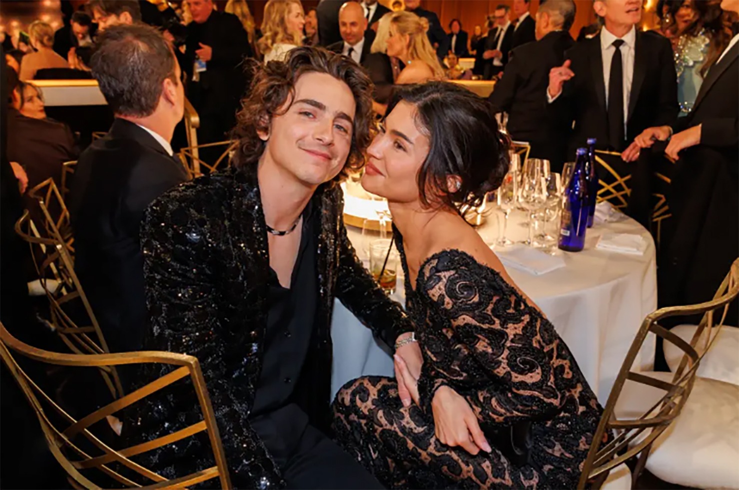 Kylie và Timothée cùng gia đình