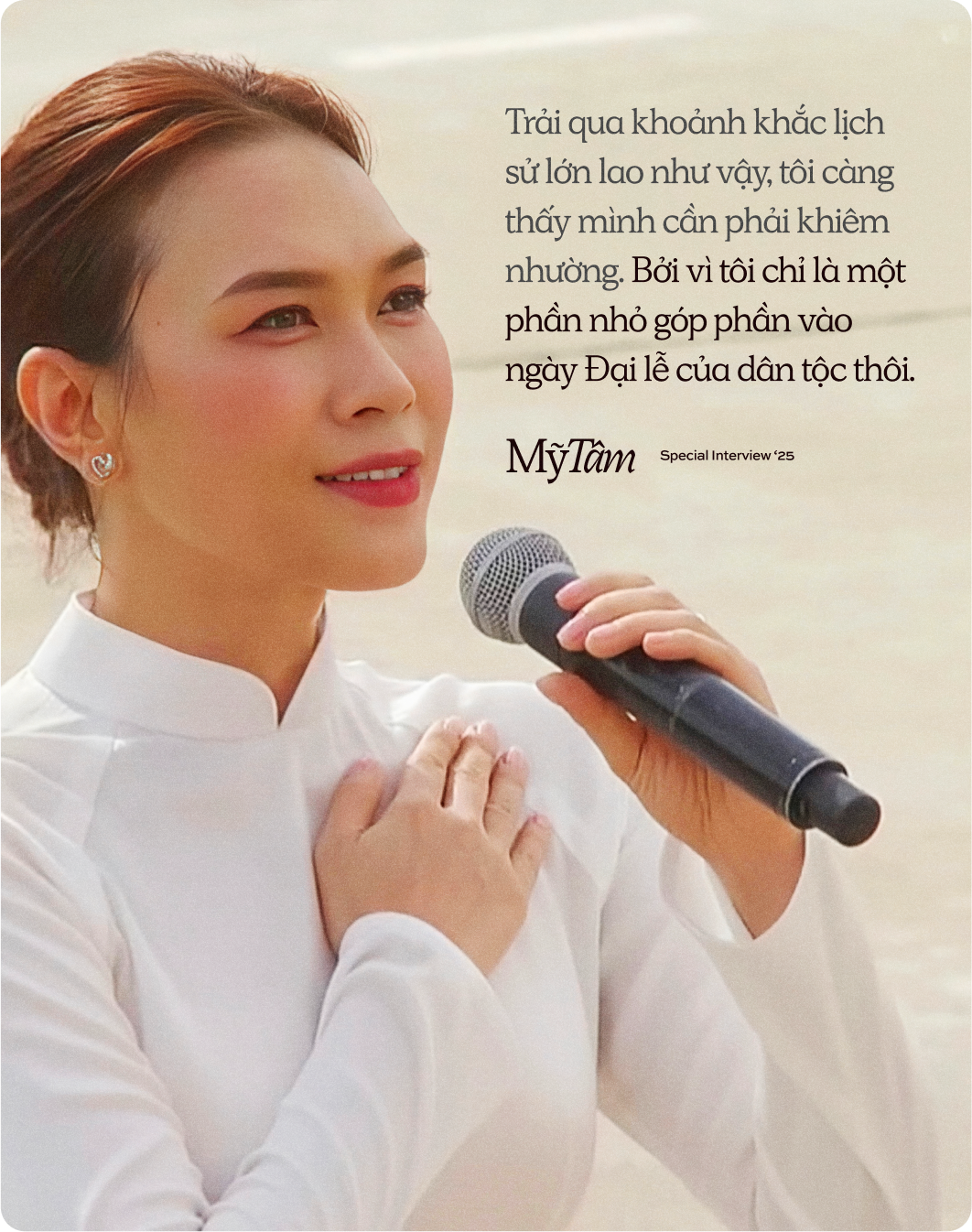 Mỹ Tâm bày tỏ tâm trạng khi hát tại Quảng trường Ba Đình