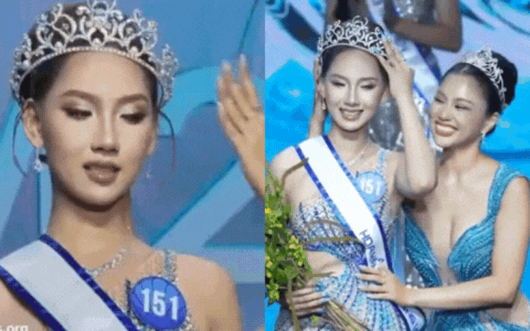 Màn trao vương miện cho Á hậu 4