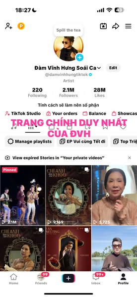 Theo Mr. Đàm, đây là kênh Tiktok chính thức duy nhất của anh