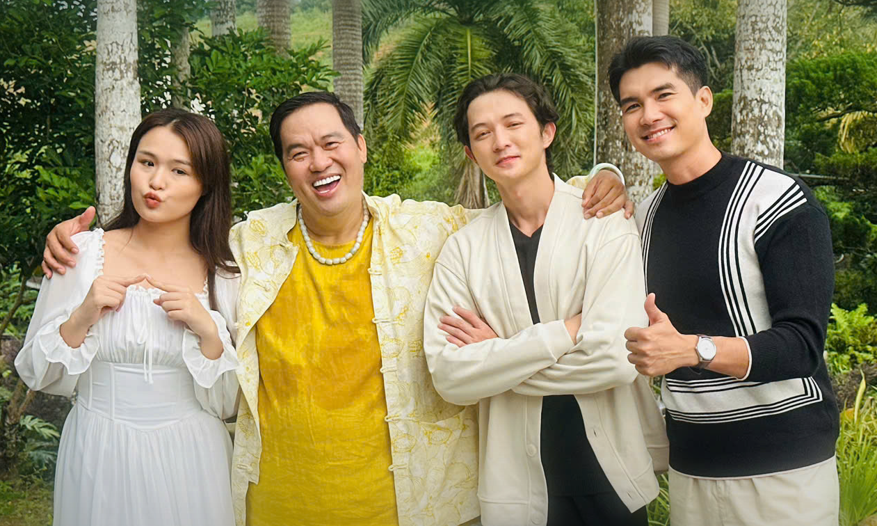 Hoàng Mập cùng dàn diễn viên trong phim Trà ma nữ Dàn diễn viên phim Trà ma nữ