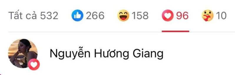 Hương Giang thả tim bài đăng Hương Giang tương tác với bài đăng của Dược sĩ Tiến