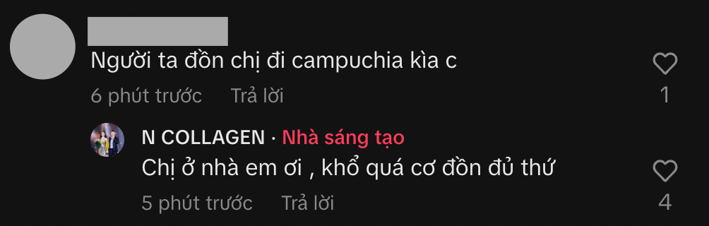 Ngân Collagen trả lời chuyện đi Campuchia