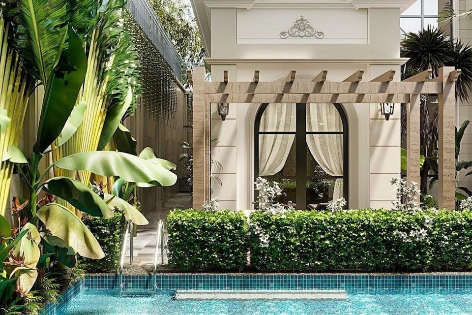 Nội thất biệt thự của Lệ Quyên tại TPHCM Nội thất sang trọng tông trắng kem