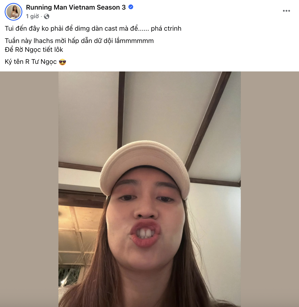 Ninh Dương Lan Ngọc làm loạn- Ảnh 1. Lan Ngọc tự tung ảnh dìm, đòi tiết lộ khách mời đặc biệt trong tập mới của Running Man Vietnam