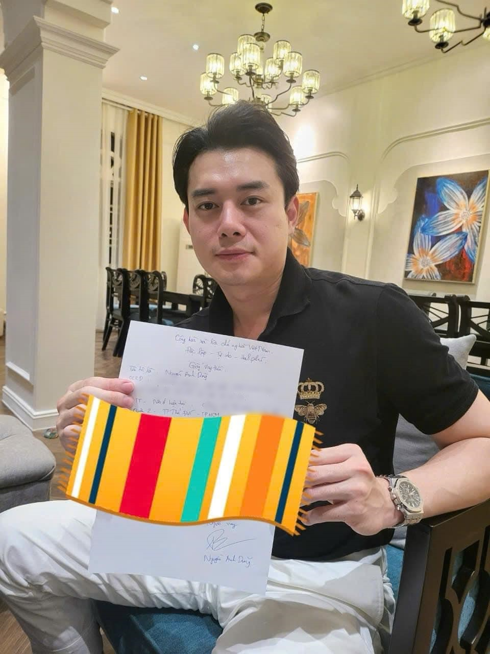 Bạn trai của Trương Ngọc Ánh từng lộ ảnh mượn nợ- Ảnh 3. Giấy vay tiền có chữ ký và thông tin cá nhân của Anh Dũng