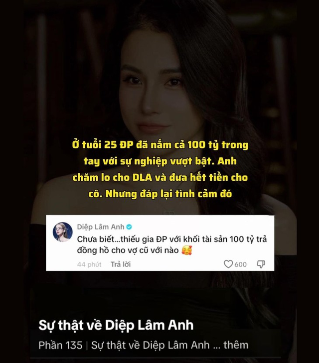 Hơn 1 năm Diệp Lâm Anh từ trực tiếp đến gián tiếp réo tên Đức Phạm để đòi đồng hồ. Diệp Lâm Anh nhắc đến đồng hồ trên mạng xã hội