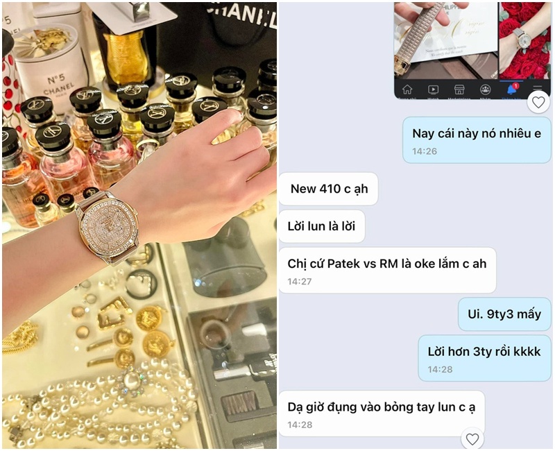 Lợi nhuận đồng hồ hàng hiệu của Đoàn Di Băng Đoàn Di Băng từng khoe lời hơn 3 tỷ khi mua chiếc đồng hồ hàng hiệu