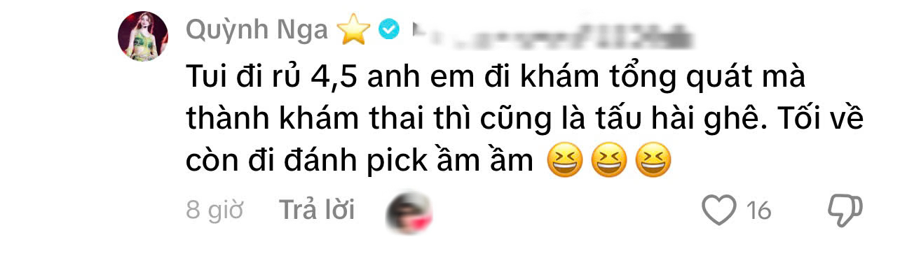 Việt Anh để lộ bằng chứng đang hẹn hò Quỳnh Nga?- Ảnh 3. Nữ diễn viên phủ nhận nghi vấn khám thai, cho biết đi khám tổng quát cùng bạn bè