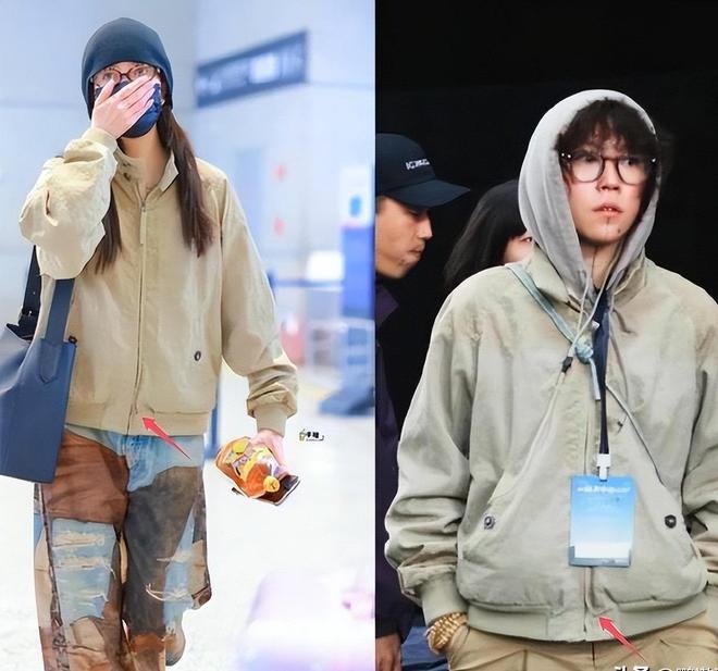 Cặp đôi xuất hiện trong sự kiện phim với trang phục đen Tống Nghiên Phi và Đậu Tĩnh Đồng giao tiếp bằng mắt trên sân khấu