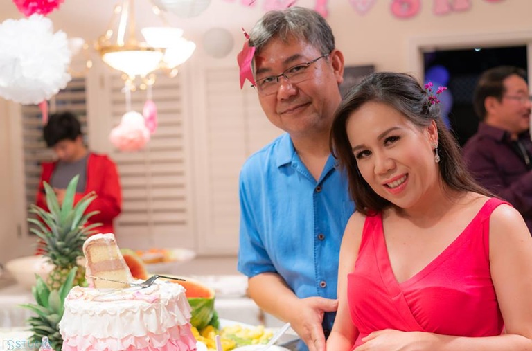 Hình ảnh Mai Thiên Vân cùng chồng