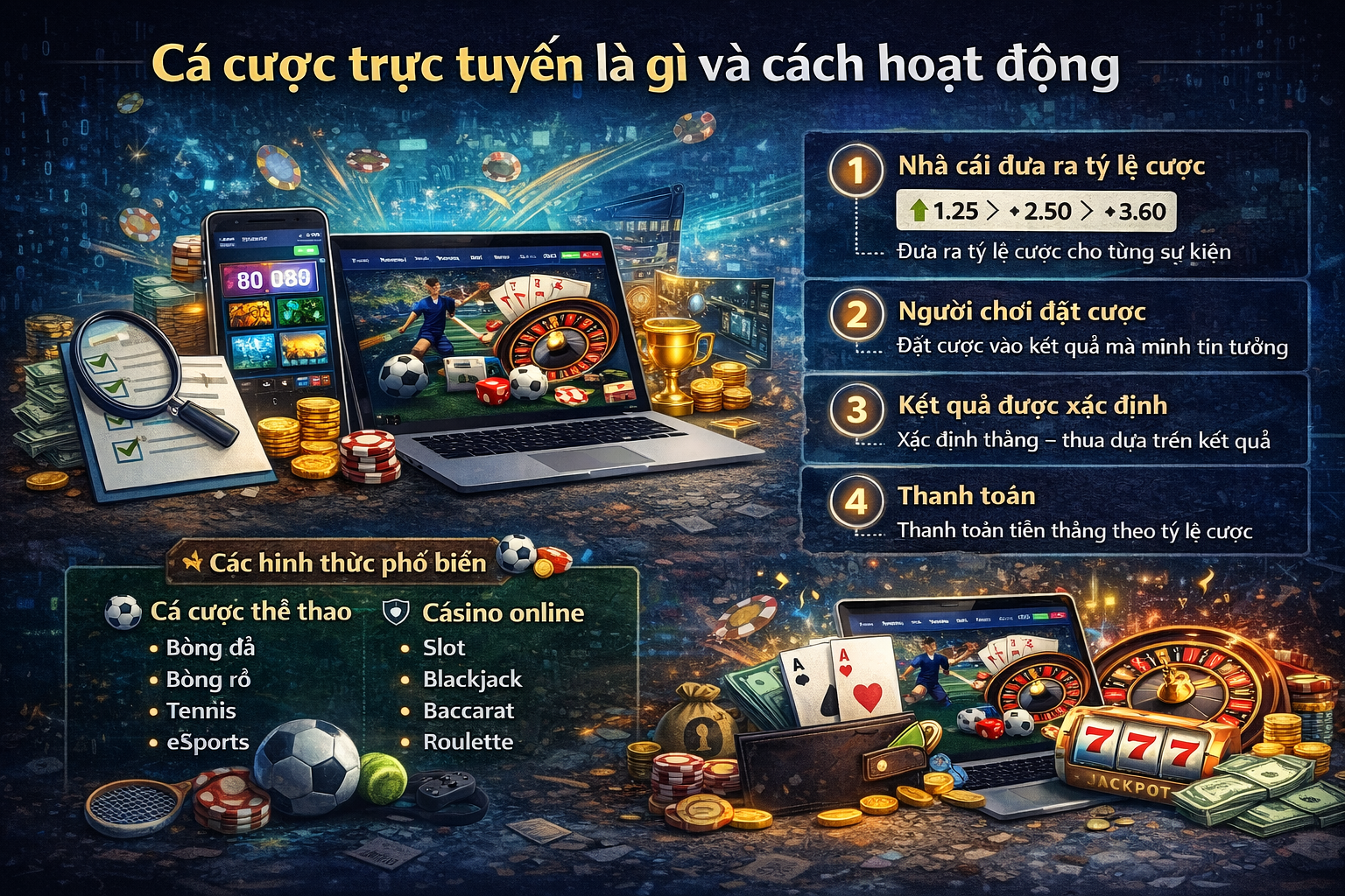 Cách hoạt động của cá cược trực tuyến